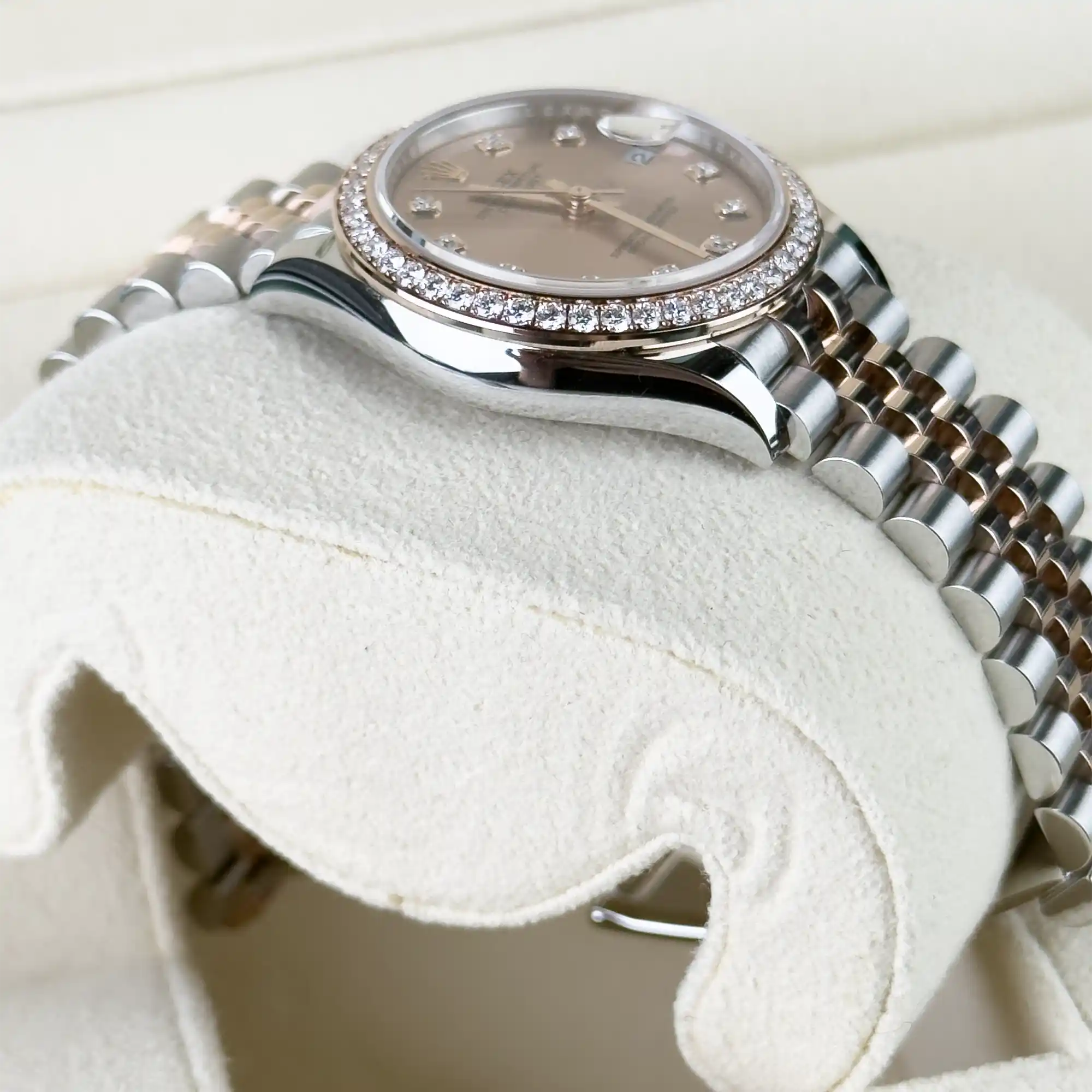 Rolex Datejust 31 Rose Diamond Oystersteel Rose Gold Jubilee 278381RBR -  side 1
