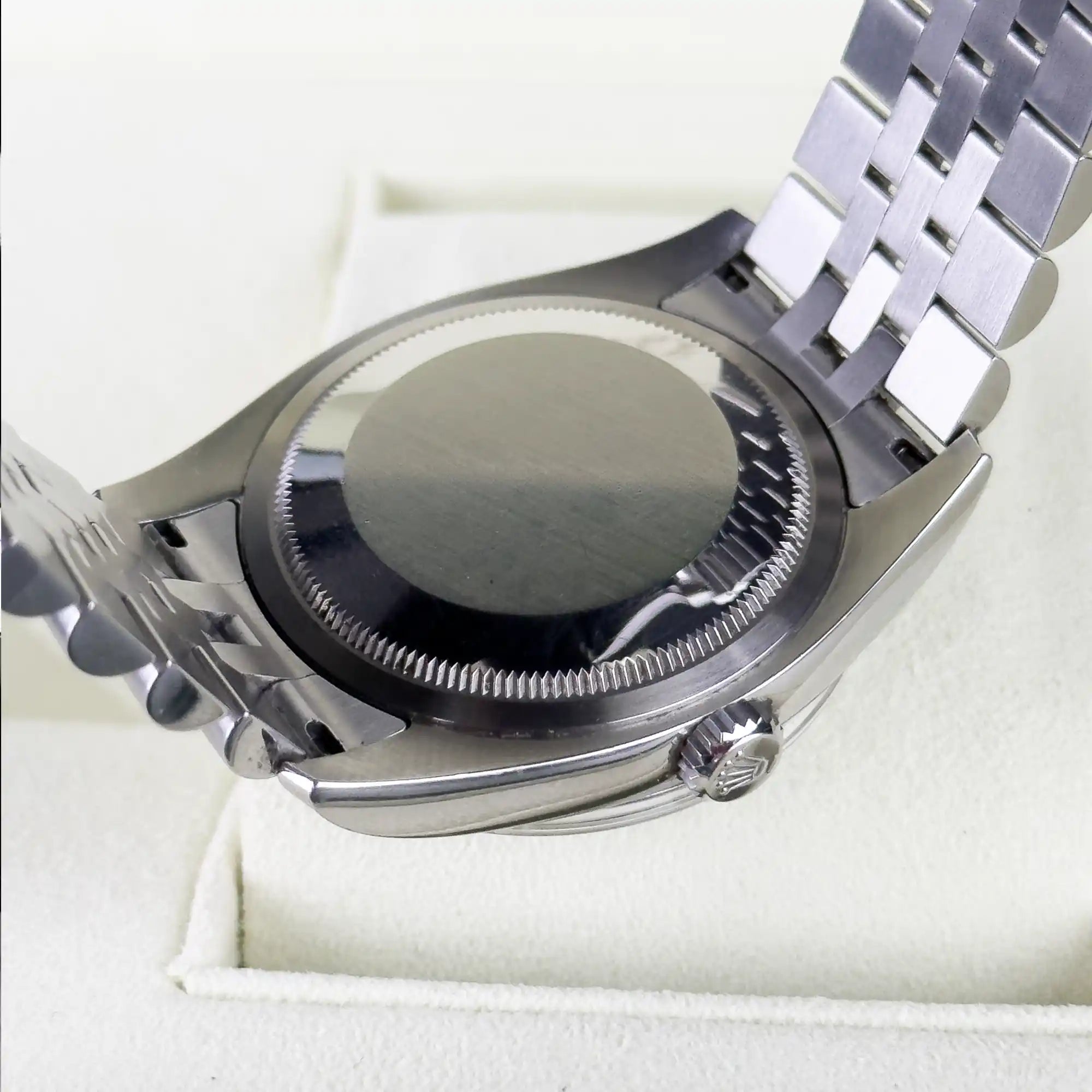 Rolex Datejust 31 Silver Index Oystersteel White Gold Jubilee 116200 - Case back