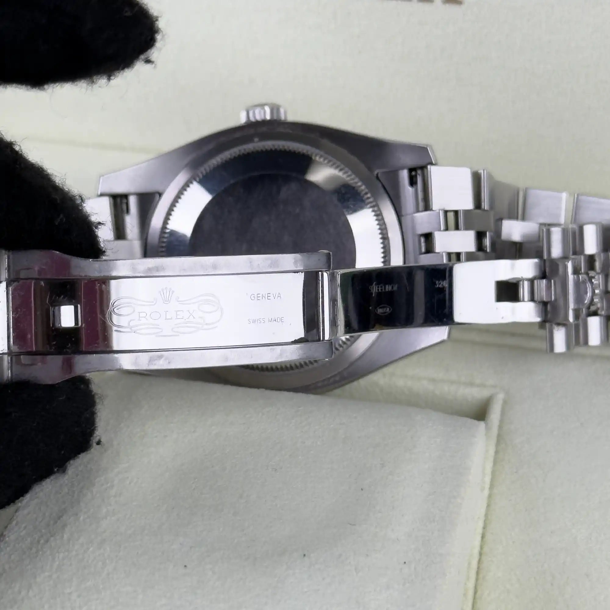 Rolex Datejust 31 Silver Index Oystersteel White Gold Jubilee 116200 - Inside