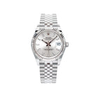 Rolex Datejust 31 Silver Index Oystersteel White Gold Jubilee 278274 - Front