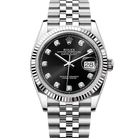 Rolex Datejust 36 Black Diamond Oystersteel White Gold Jubilee 126234