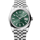Rolex Datejust 36 Green Index Oystersteel Jubilee 126200