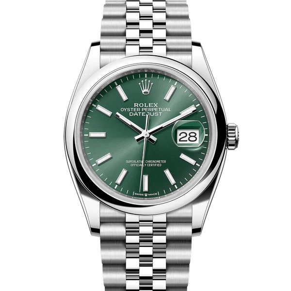 Rolex Datejust 36 Green Index Oystersteel Jubilee 126200 – Tiger