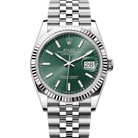 Rolex Datejust 36 Green Index Oystersteel White Gold Jubilee 126234