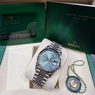 Rolex Datejust 36 Green Index Oystersteel White Gold Jubilee 126234 - Top