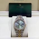 Rolex Datejust 36 Green Roman Diamond Oystersteel Yellow Gold Jubilee 126283RBR - Front