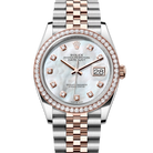 Rolex Datejust 36 Mother Of Pearl Diamond Oystersteel Rose Gold Jubilee 126281RBR