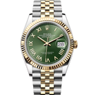 Rolex Datejust 36 Olive Green Yellow Gold Oystersteel Jubilee 126233 - 2026 New Releases