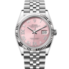 Rolex Datejust 36 Pink Roman Diamond Oystersteel White Gold Jubilee 126234