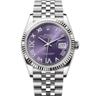 Rolex Datejust 36 Purple Roman Diamond Oystersteel White Gold Jubilee 126234