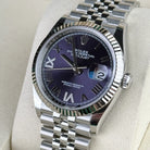 Rolex Datejust 36 Purple Roman Diamond Oystersteel White Gold Jubilee 126234 - Right