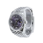 Rolex Datejust 36 Purple Roman Diamond Oystersteel White Gold Jubilee 126234 - Side