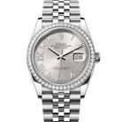 Rolex Datejust 36 Silver Dial Diamond Bezel Jubilee 126284RBR
