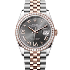 Rolex Datejust 36 Slate Diamond Oystersteel Rose Gold Jubilee 126281RBR 