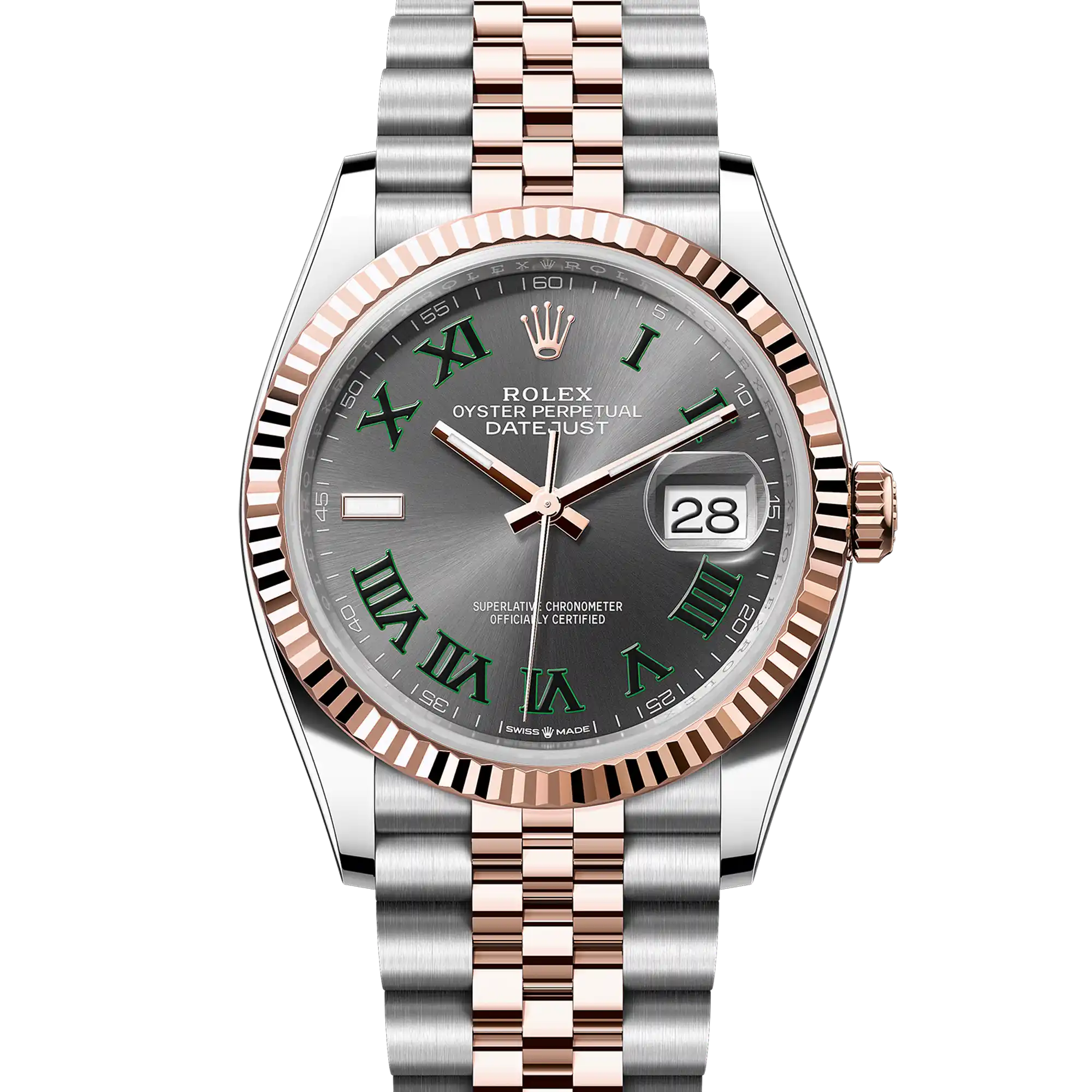 Rolex Datejust 36 Wimbledon Oystersteel Rose Gold Jubilee 126231