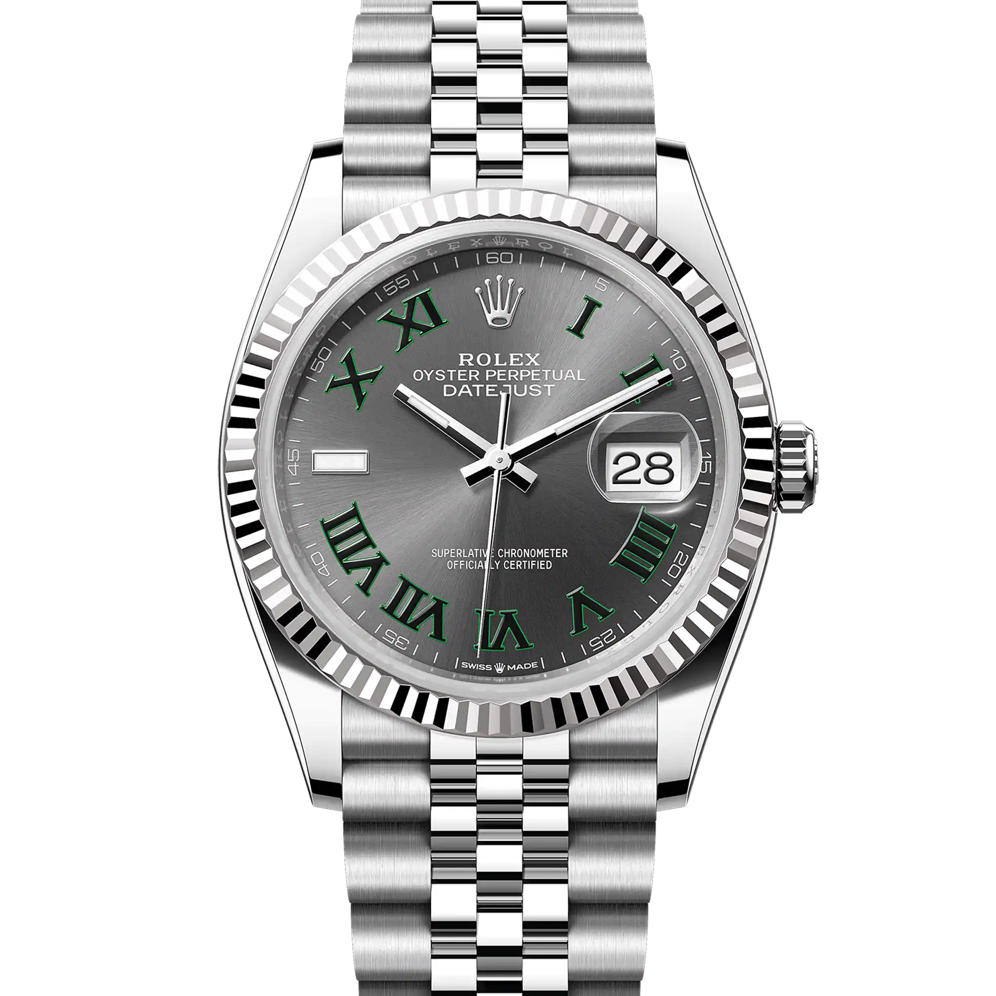 Rolex Datejust 36 Wimbledon Oystersteel White Gold Jubilee 126234