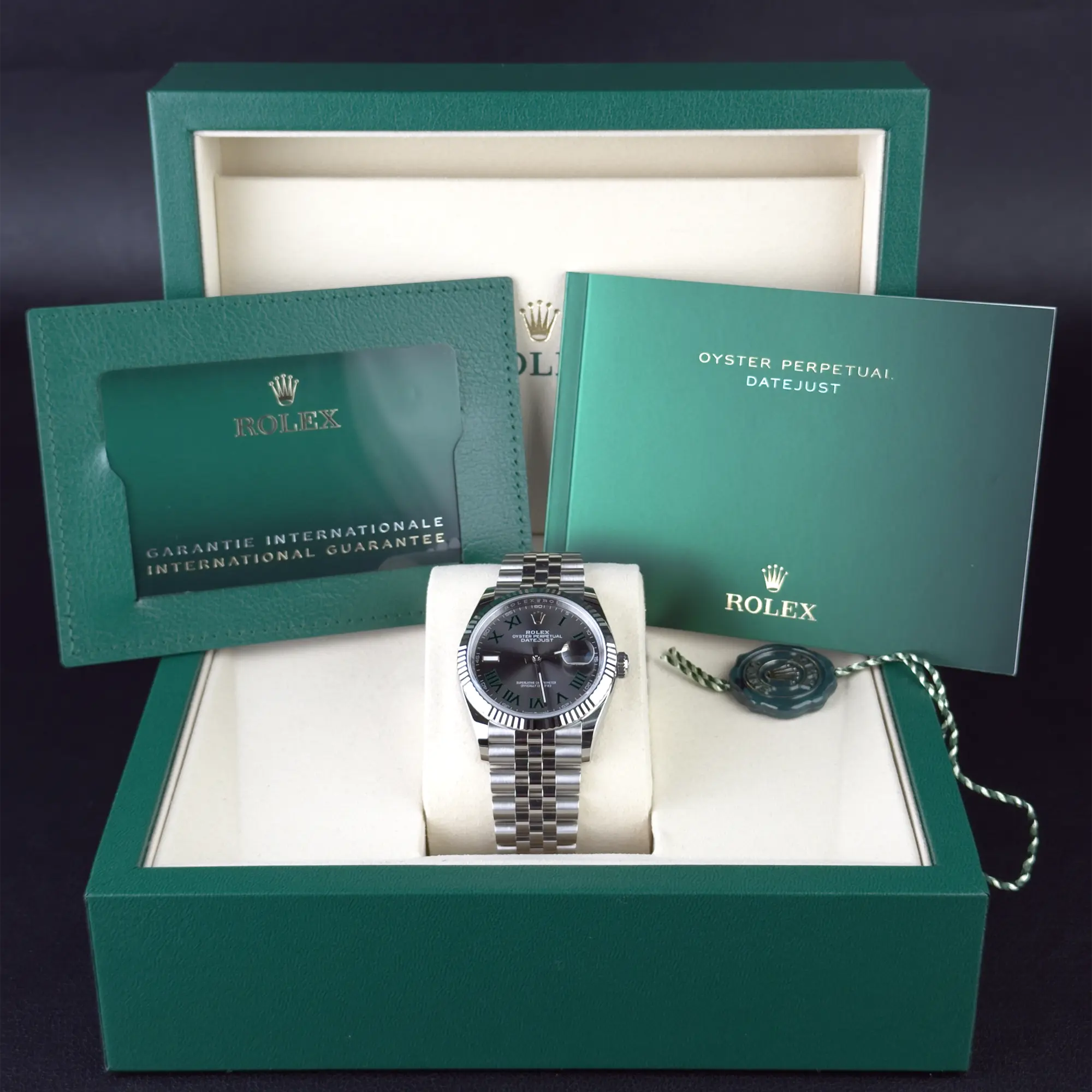 Rolex Datejust 36 Wimbledon Oystersteel White Gold Jubilee 126234 - Full set