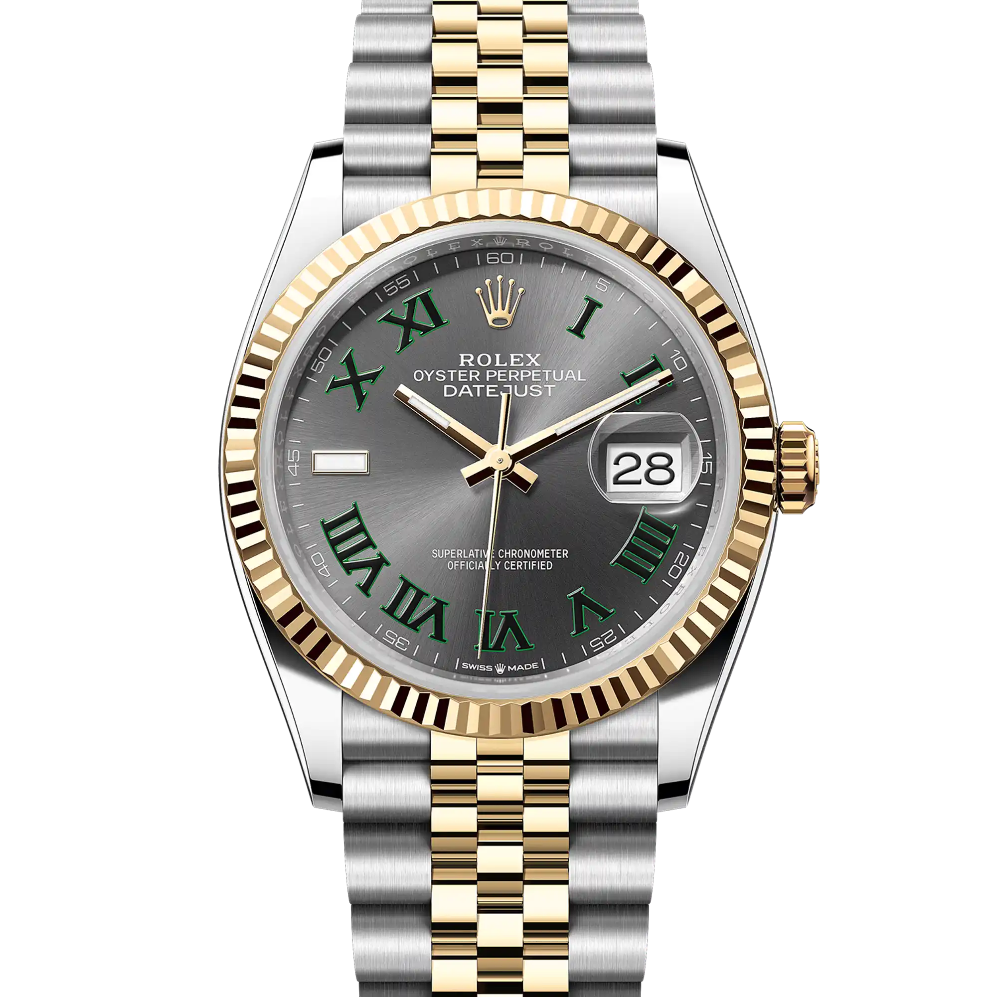Rolex Datejust 36 Wimbledon Oystersteel Yellow Gold Jubilee 126233