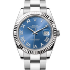 Rolex Datejust 41 Azzurro Blue Roman Oystersteel White Gold Oyster 126334
