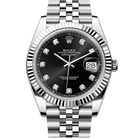 Rolex Datejust 41 Black Diamond Oystersteel White Gold Jubilee 126334