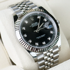 Rolex Datejust 41 Black Diamond Oystersteel White Gold Jubilee 126334 - Pre-Owned - Left