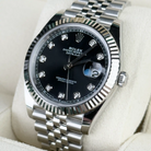 Rolex Datejust 41 Black Diamond Oystersteel White Gold Jubilee 126334 - Pre-Owned - Right