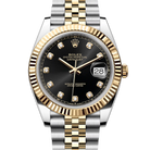 Rolex Datejust 41 Black Diamond Oystersteel Yellow Gold Jubilee 126333