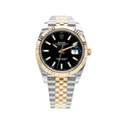 Rolex Datejust 41 Black Diamond Oystersteel Yellow Gold Jubilee 126333 - Front