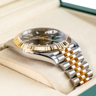 Rolex Datejust 41 Black Diamond Oystersteel Yellow Gold Jubilee 126333 - Left