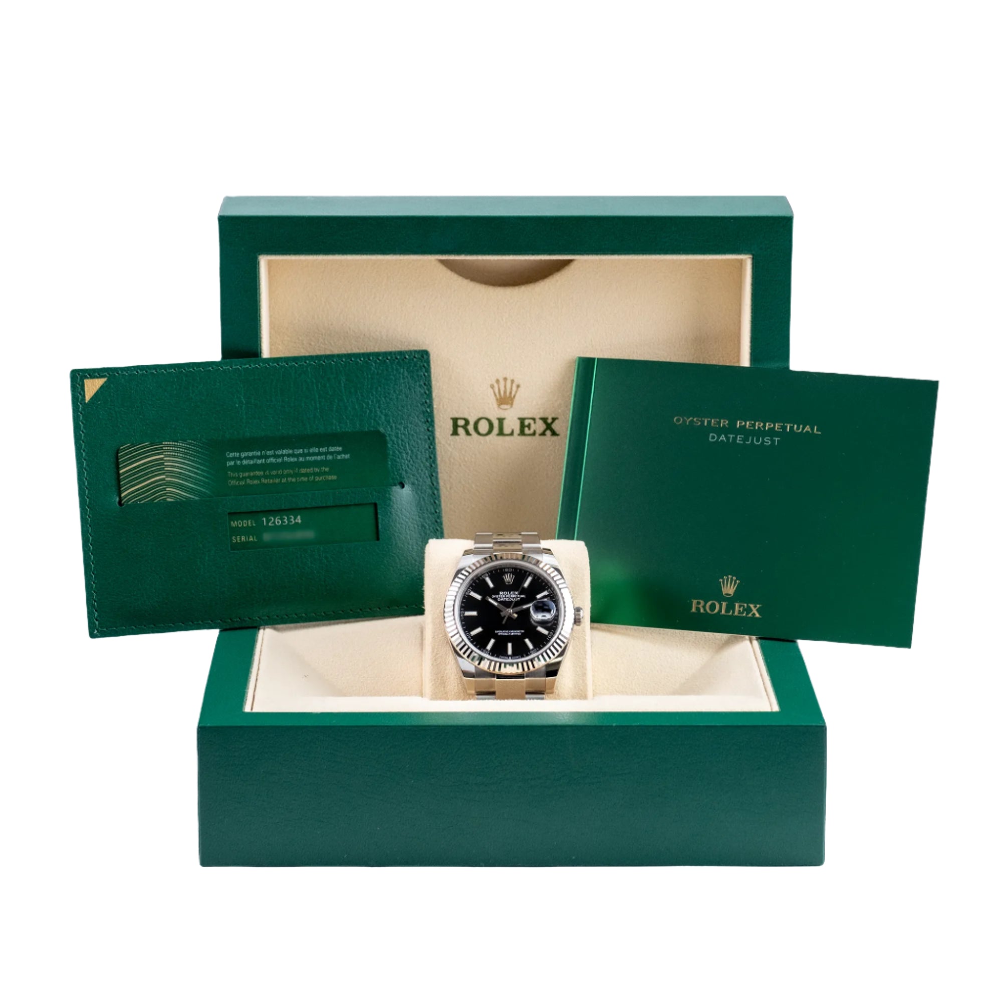 Rolex Datejust 41 Black Index 126334 - Full set