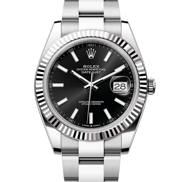 テツヤ Rolex Datejust 41 Black Index Oyster 126334 – Tiger River Watches