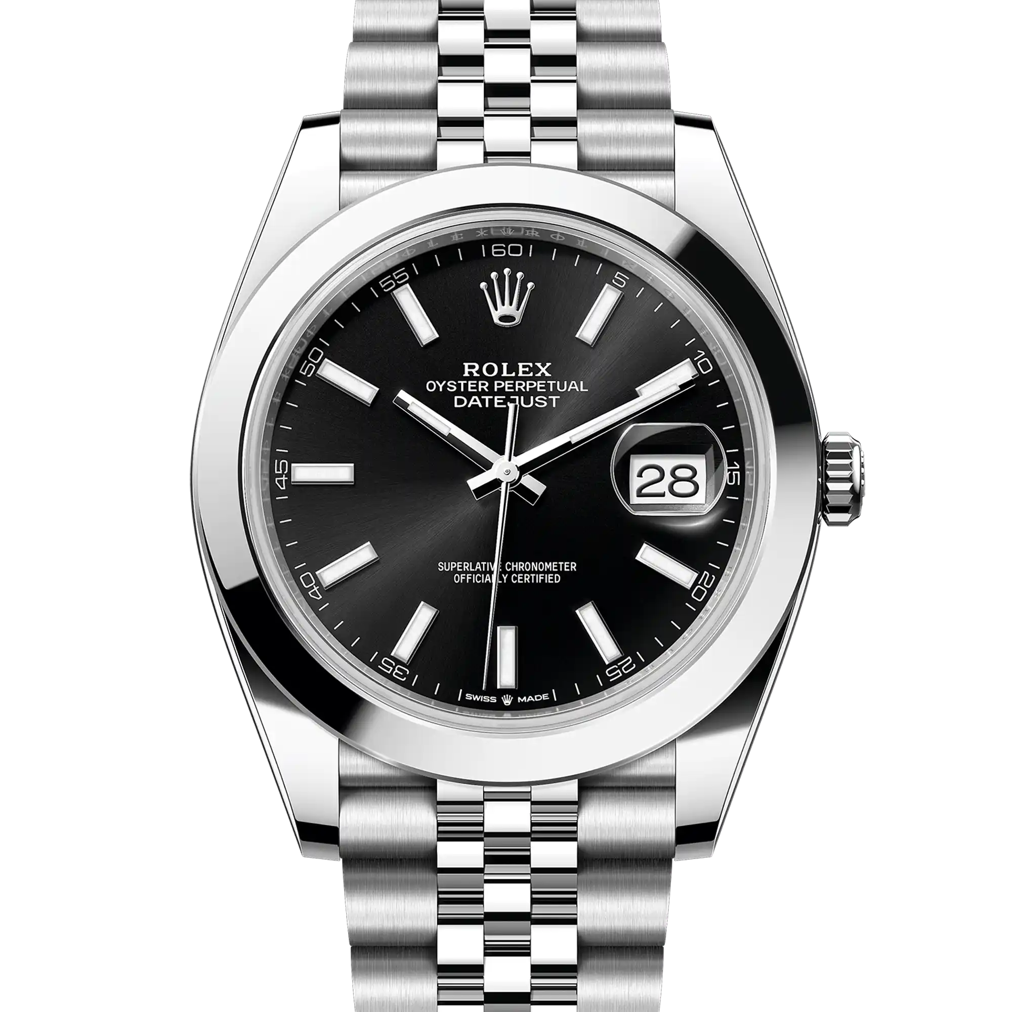 Rolex Datejust 41 Black Index Oystersteel Jubilee 126300