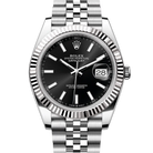Rolex Datejust 41 Black Index Oystersteel White Gold Jubilee 126334