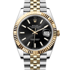 Rolex Datejust 41 Black Index Oystersteel Yellow Gold Jubilee 126333