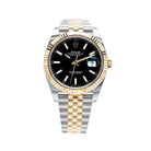 Rolex Datejust 41 Black Index Oystersteel Yellow Gold Jubilee 126333 - Front