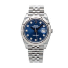 Rolex Datejust 41 Blue Diamond Oystersteel White Gold Jubilee 126334 - Front
