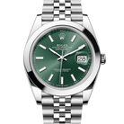 Rolex Datejust 41 Green Index Oystersteel Jubilee 126300