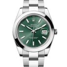 Rolex Datejust 41 Green Index Oystersteel Oyster 126300