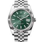Rolex Datejust 41 Green Index Oystersteel White Gold Jubilee 126334