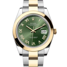 Rolex Datejust 41 Olive Green Smooth Bezel Yellow Gold and Steel Oyster 126303 - 2026 New Releases