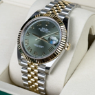 Rolex Datejust 41 Olive Green Yellow Gold Oystersteel Jubilee 126333 - 2026 New Releases - Right