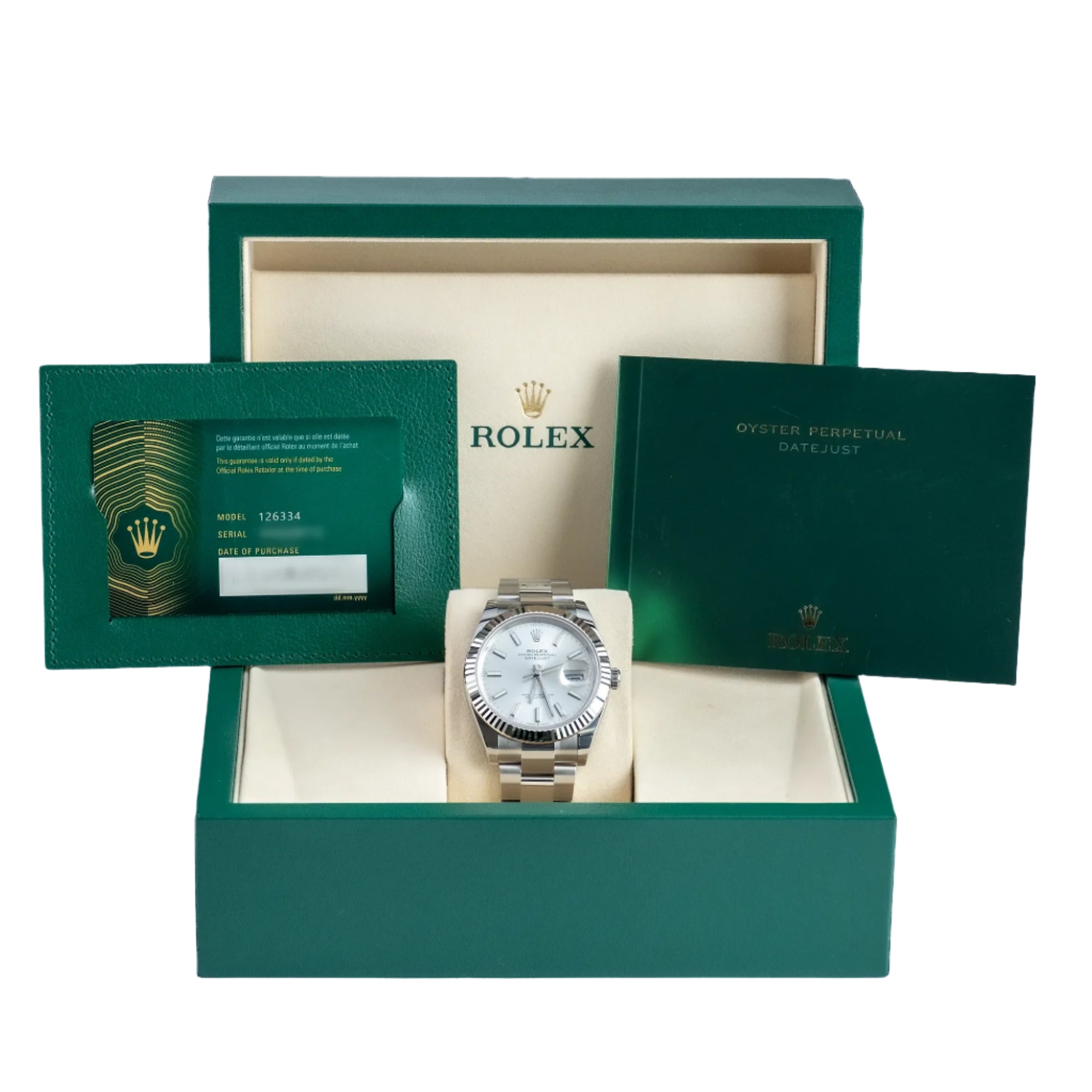 Rolex Datejust 41 Silver Dial Oyster 126334 - Full set