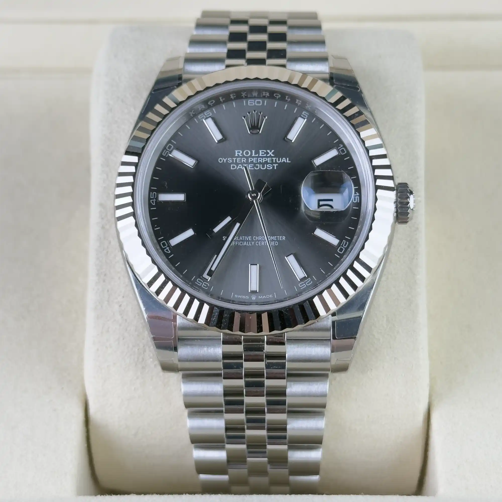 Rolex Datejust 41 Slate Dial Jubilee 126334 - Front