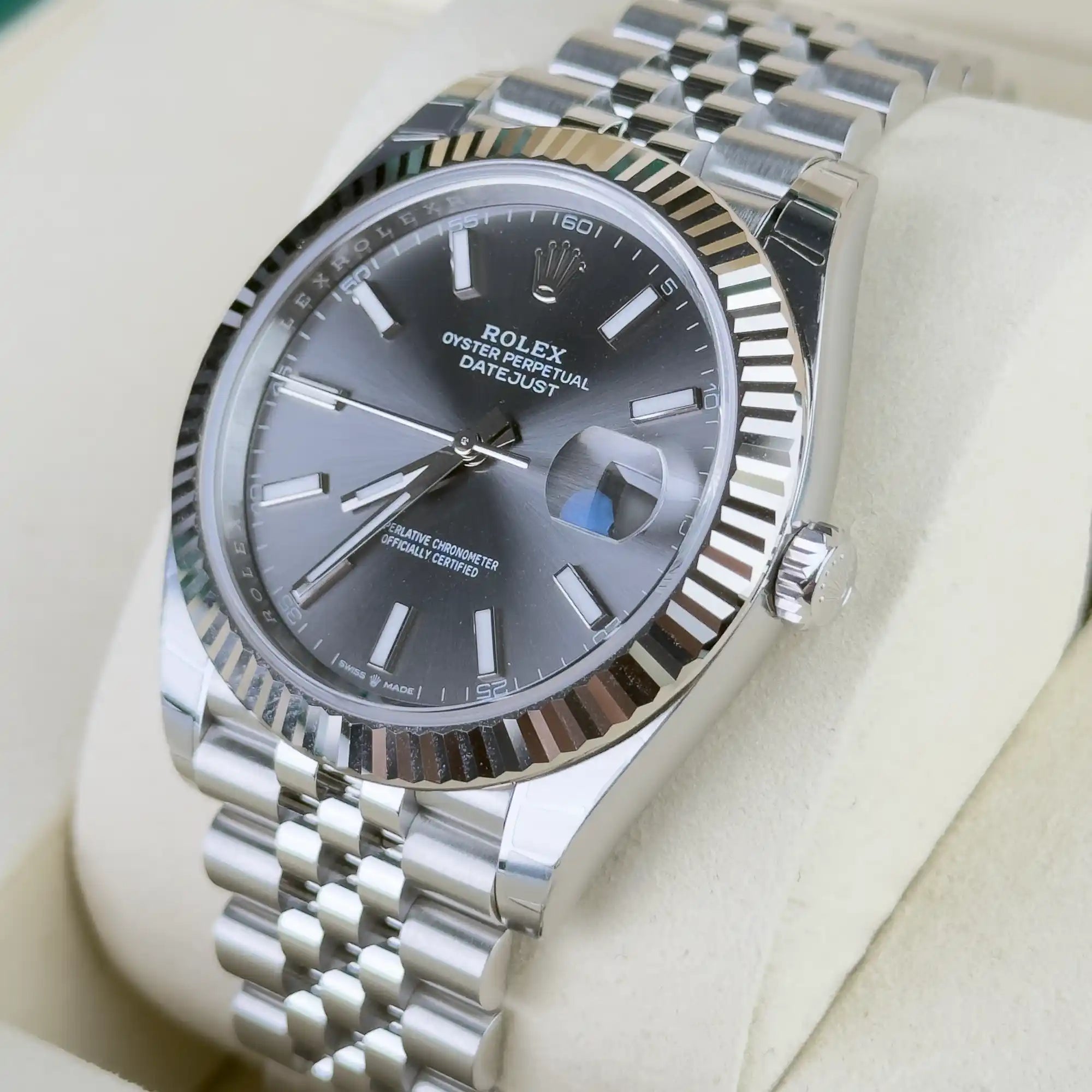 Rolex Datejust 41 Slate Dial Jubilee 126334 - right