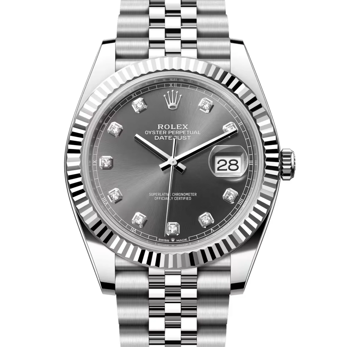 Rolex Datejust 41 Slate Diamond Dial Jubilee 126334