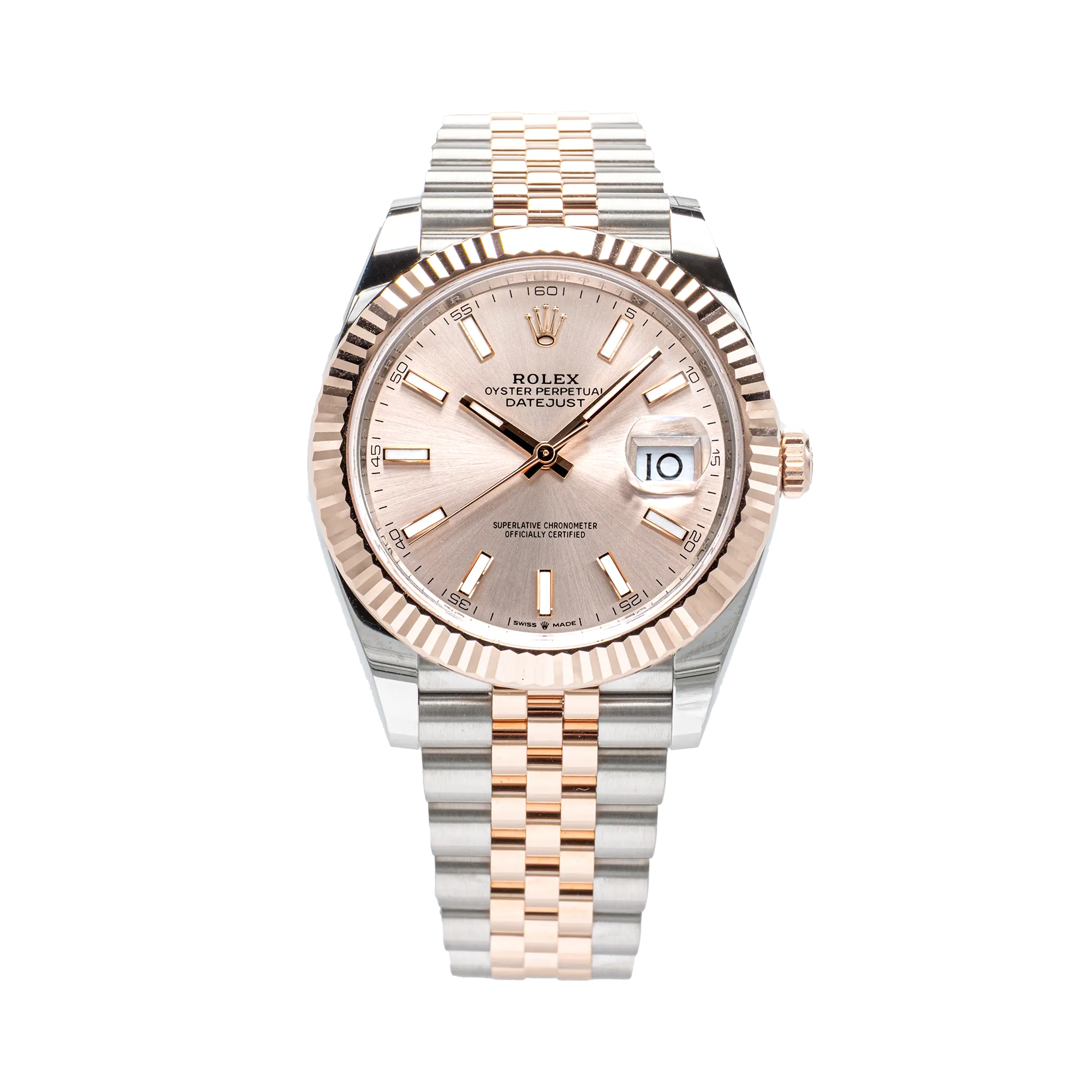 Rolex Datejust 41 Sundust Index Oystersteel Rose Gold Jubilee 126331 -  Front