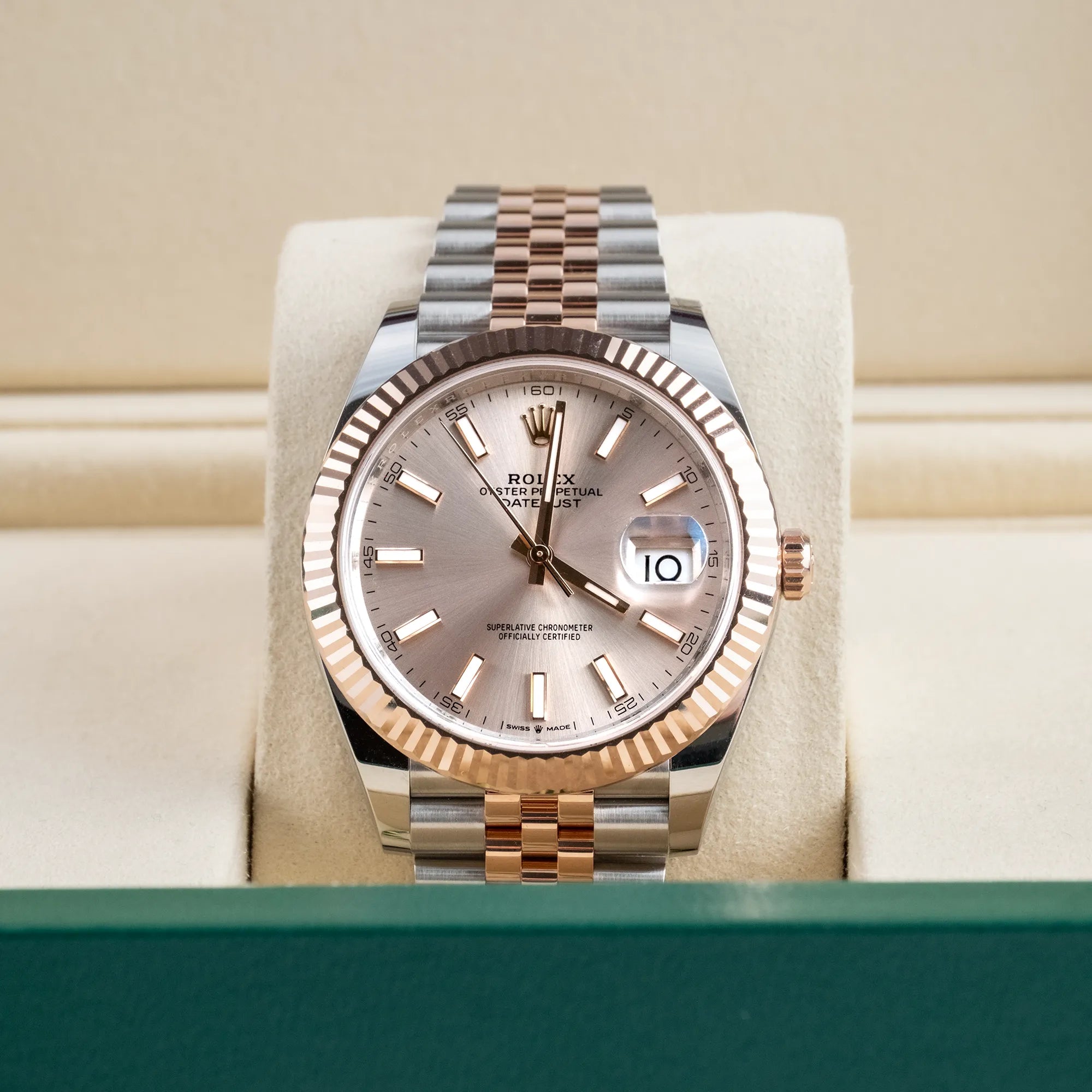 Rolex Datejust 41 Sundust Index Oystersteel Rose Gold Jubilee 126331 -  In box