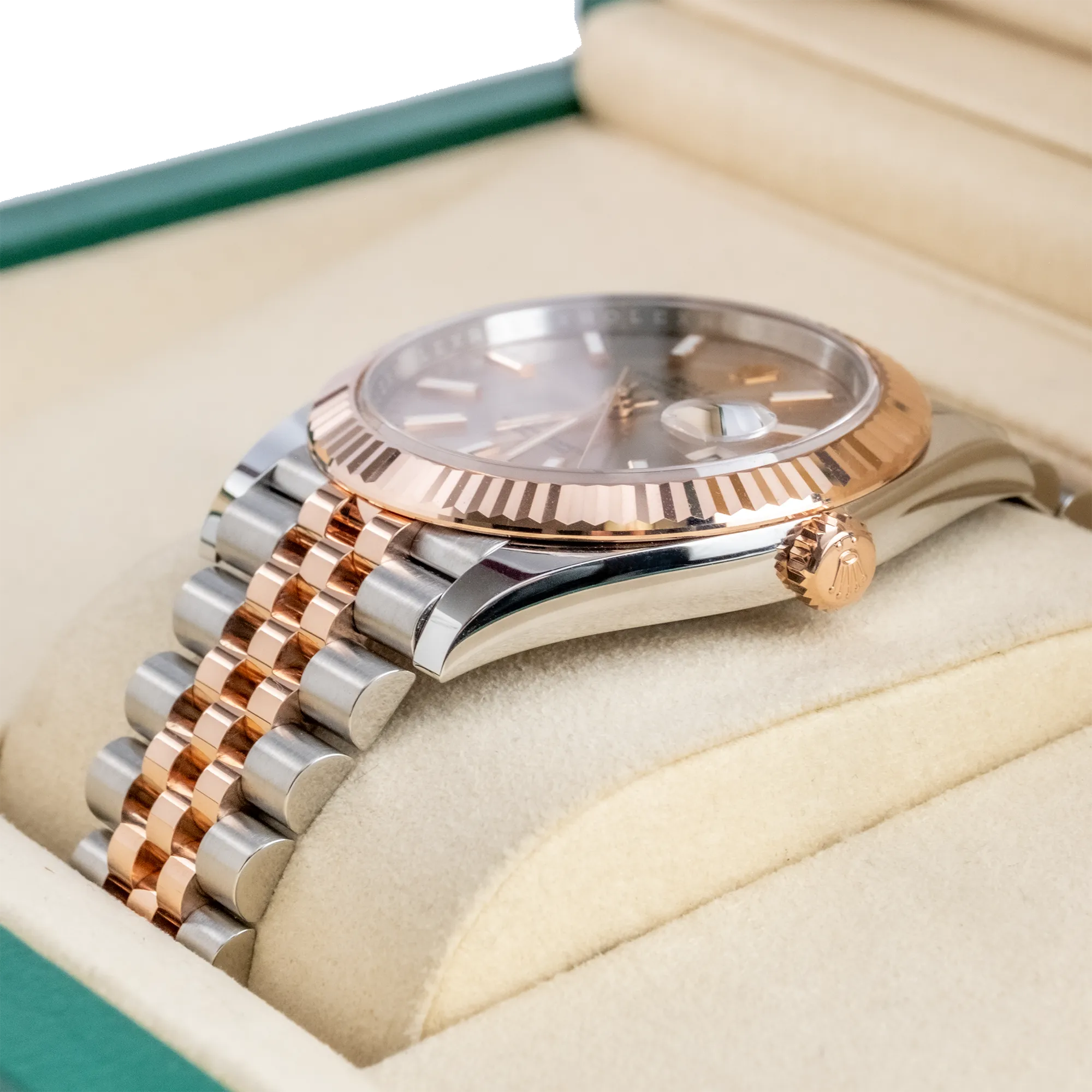 Rolex Datejust 41 Sundust Index Oystersteel Rose Gold Jubilee 126331 - Right