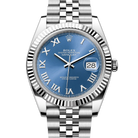 Rolex Datejust 41 White Gold Oystersteel Azzurro Blue Roman Jubilee 126334