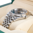 Rolex Datejust 41 White Gold Oystersteel Azzurro Blue Roman Jubilee 126334 - RIght